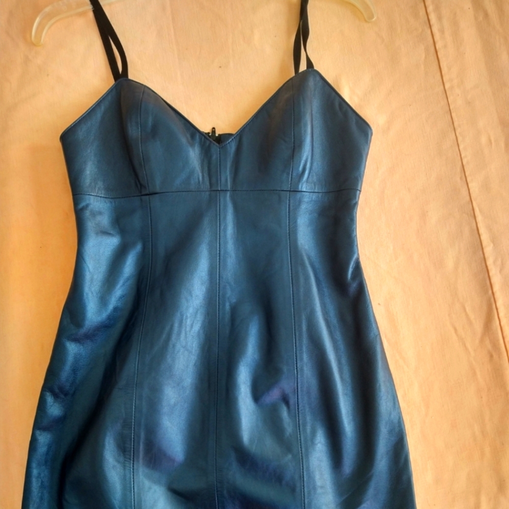 Blue black dress